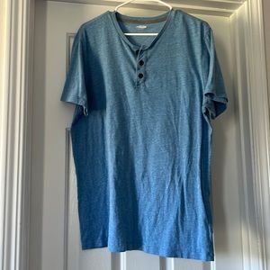 Old navy light blue “soft washed” 1/4 button up tshirt